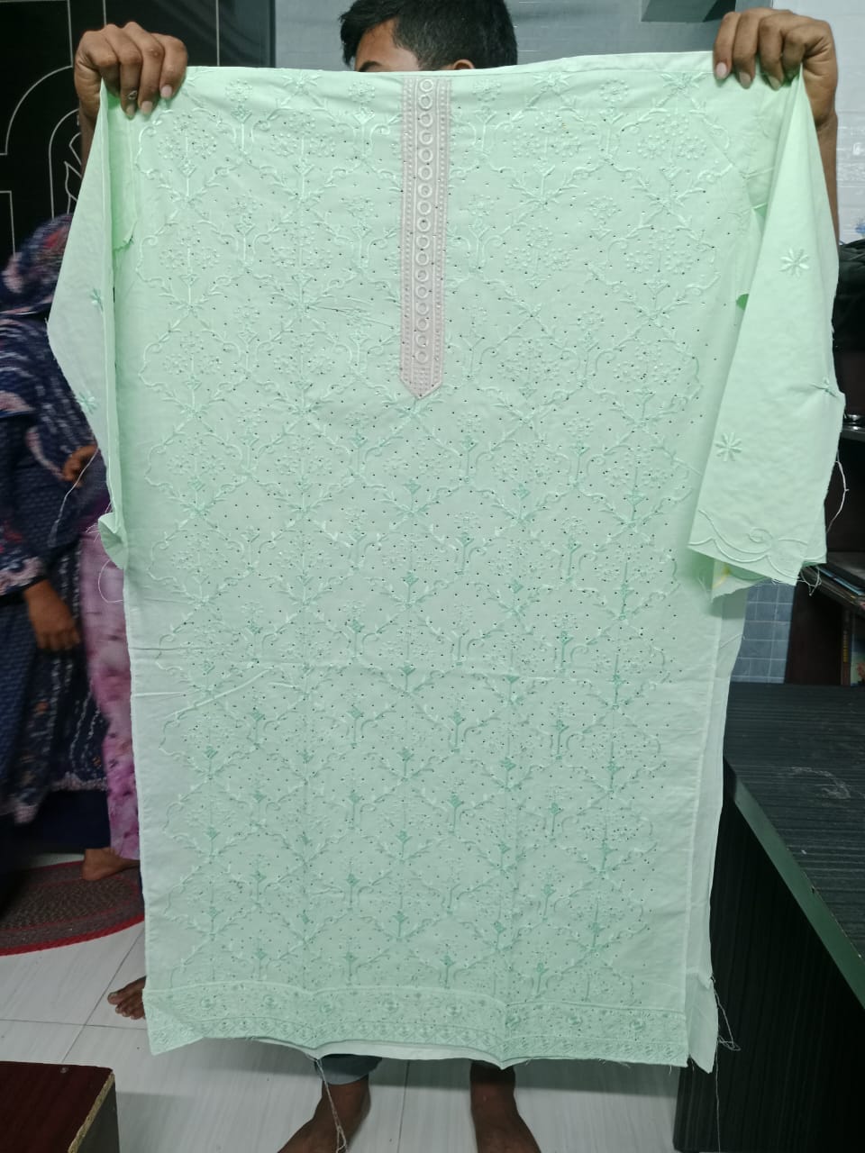 বিপুল বারিশ কটন ফুল কাজ করা থ্রি-পিস-০৩